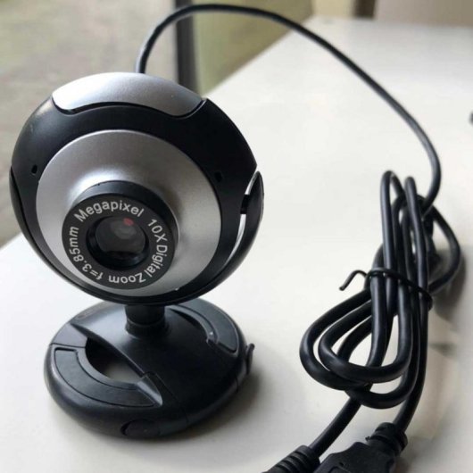 Zero-Max ZM-020 Webcam 1MP 480p USB 2.0 com Microfone com Zoom Digital 10x Preta/Cinzenta