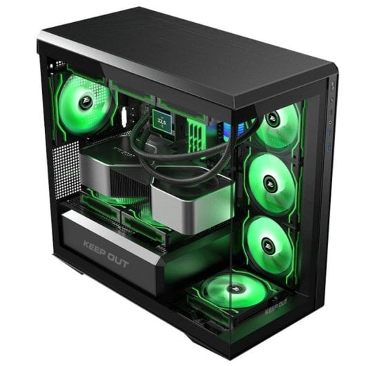 Caja PC Gaming KeepOut XC-905 PRO+ ARGB Cristal Templado Micro ATX/ITX Fuente Incluida