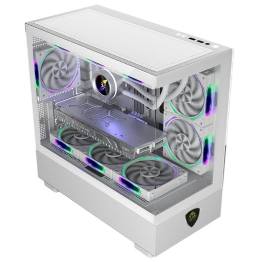 Caja Keep Out XC-301W Glass Micro-ATX/ITX Blanca Vidrio Templado ARGB 420mm GPU