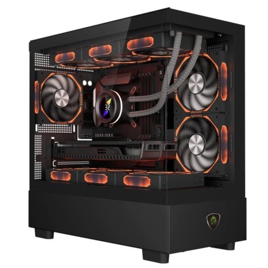 Torre Keep Out XC-301 Glass Negro ARGB Micro ATX/ITX Vidrio templado Ventilador 420mm GPU