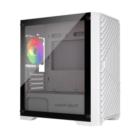 Caja PC Gaming Keep Out XC-220 Glass Micro-ATX ARGB Blanco Vidrio Templado