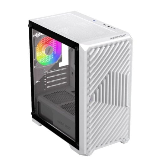 Caja PC Gaming Keep Out XC-220 Glass Micro-ATX ARGB Blanco Vidrio Templado
