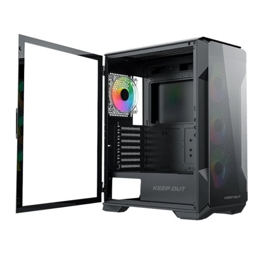 Caja PC Gaming Keep Out XC-901 PRO Cristal Templado ARGB ATX/E-ATX/Micro-ATX/ITX Negra