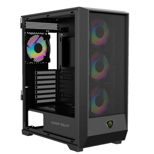 Boîtier PC KeepOut XC-501 MESH Noir ATX/Micro-ATX/ITX avec Éclairage ARGB