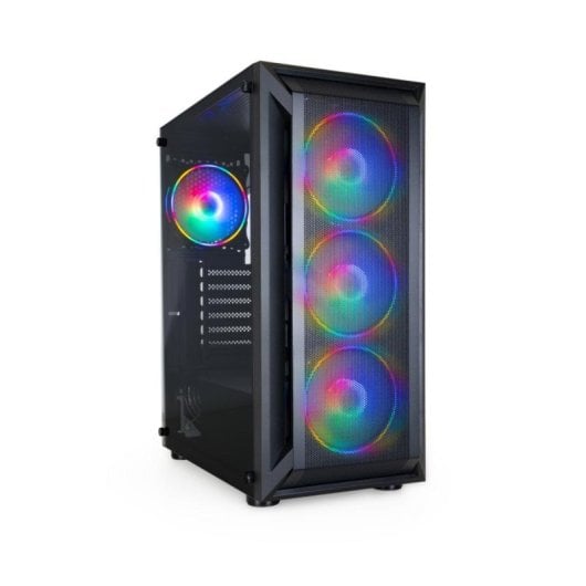 Caja Semitorre Gaming Ragnärok TQGCC101-B ATX Vidrio Templado 4 Ventiladores Negro