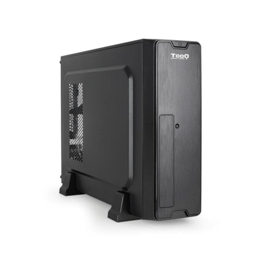 Caja Slim Micro-ATX TooQ TQC-3007U3C Acero Negra Fuente 500W Lector SD USB 3.2