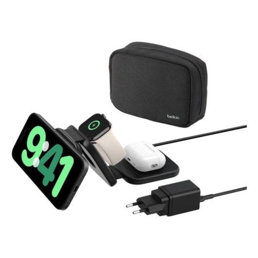 Belkin BoostCharge Pro Auriculares, Smartphone, Reloj inteligente Negro Corriente alterna, USB Cargador inalámbrico Carg