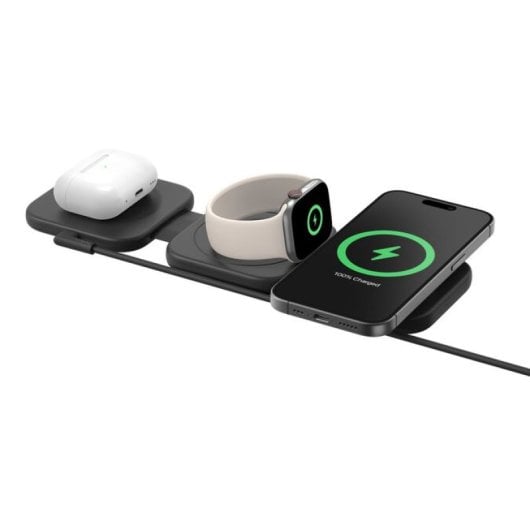 Belkin BoostCharge Pro Auriculares, Smartphone, Reloj inteligente Negro Corriente alterna, USB Cargador inalámbrico Carg