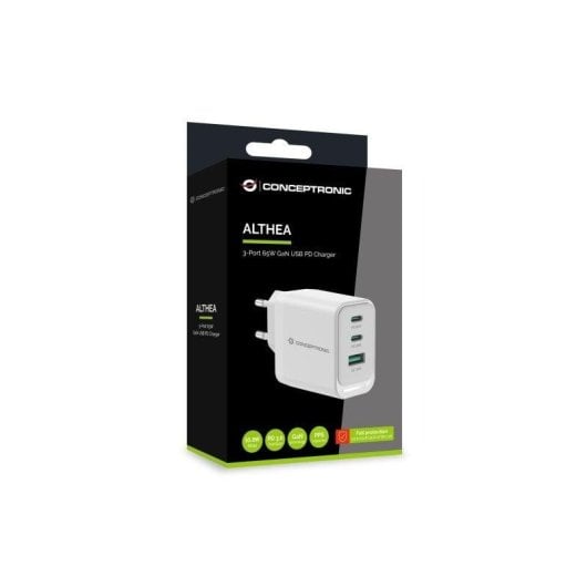 Cargador de Dispositivos Móviles Conceptronic ALTHEA21W65 65W USB-C Blanco