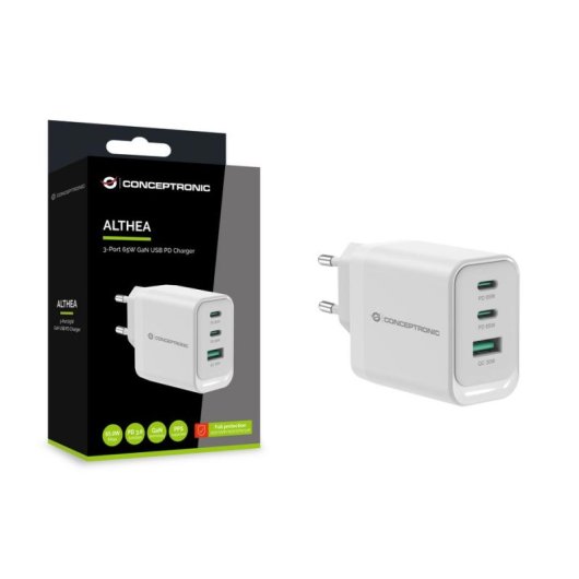 Cargador de Dispositivos Móviles Conceptronic ALTHEA21W65 65W USB-C Blanco