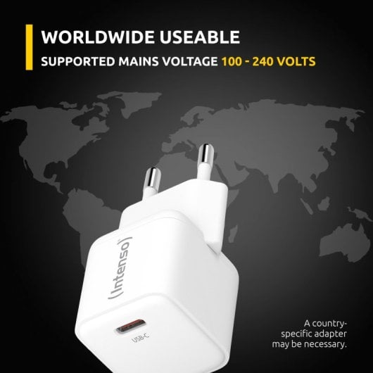 Intenso 7803052 Universal-Ladegerät für Mobilgeräte, weiß, Wechselstrom, schnelles Laden, für den Innenbereich