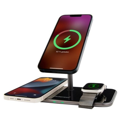 Intenso MB13 Auriculares, Smartphone, Reloj inteligente Negro USB Cargador inalámbrico Carga rápida Interior