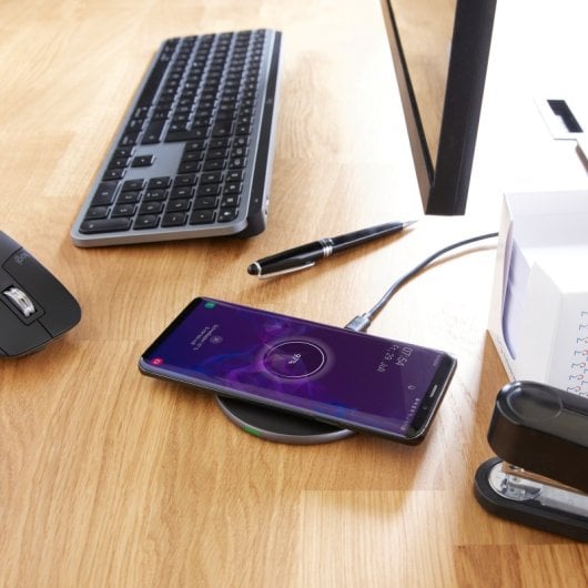 Intenso BA2 Smartphone Schwarz, Silber USB-Wireless-Ladegerät Schnelles Aufladen Indoor