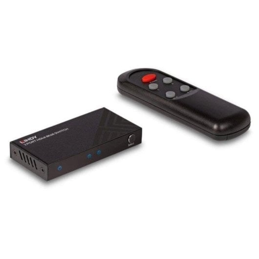 Switch HDMI Lindy 38337 3 Ports HDMI 2.1 8K 60Hz Schwarz Metall