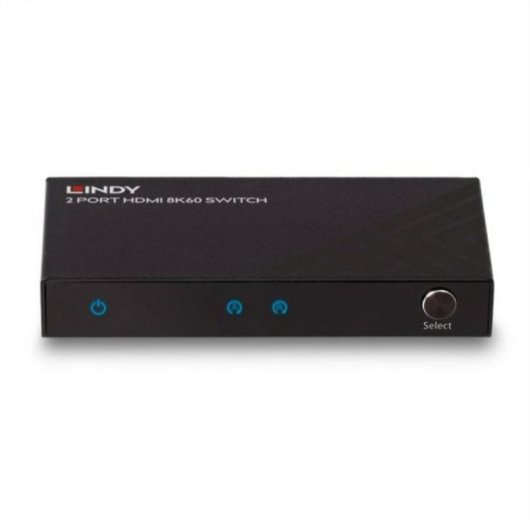 Switch HDMI Lindy 38337 Metal 3 Puertos HDMI 2.1 8K 60Hz HDCP 2.3 Negro