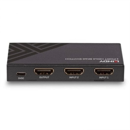 Switch HDMI Lindy 38337 Metal 3 Puertos HDMI 2.1 8K 60Hz HDCP 2.3 Negro