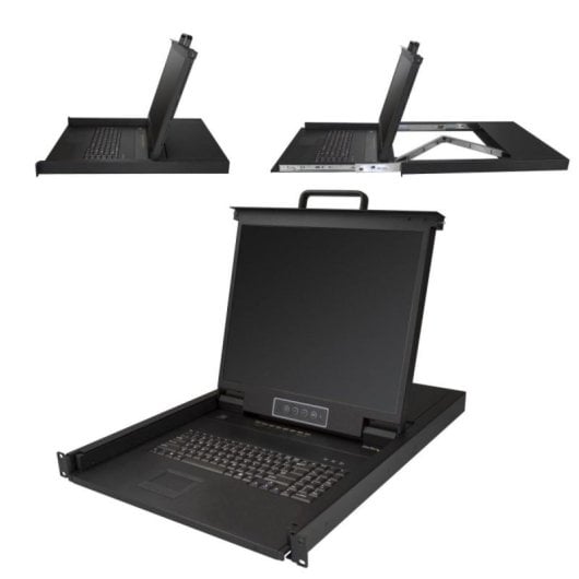 Consola KVM StarTech 8 Puertos LCD 19" 1U Rack Teclado QWERTY USB VGA OSD