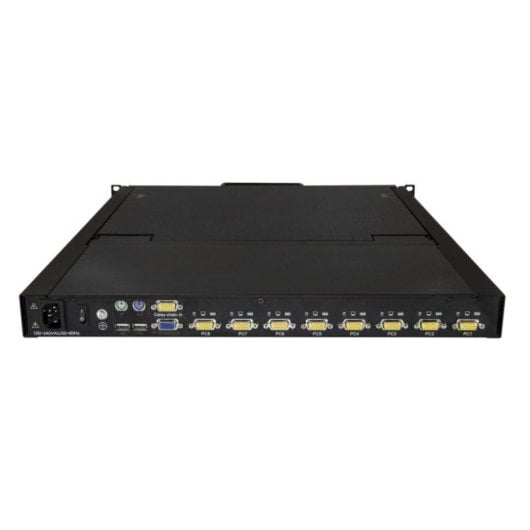 Consola KVM StarTech 8 Puertos LCD 19" 1U Rack Teclado QWERTY USB VGA OSD