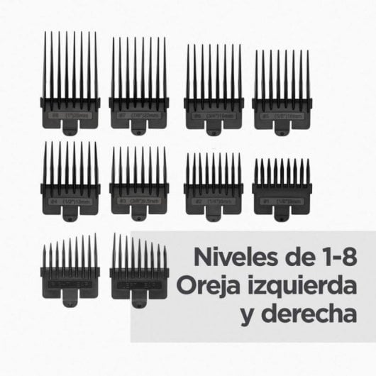 Máquina de Cortar Cabelo BaByliss E812E bateria lítio aço inoxidável 8 pentes guia sem fios