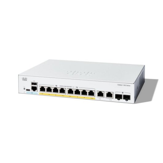 Switch Cisco Catalyst 1300 Gerido L2 8 Portas Gigabit Poe+ Rack