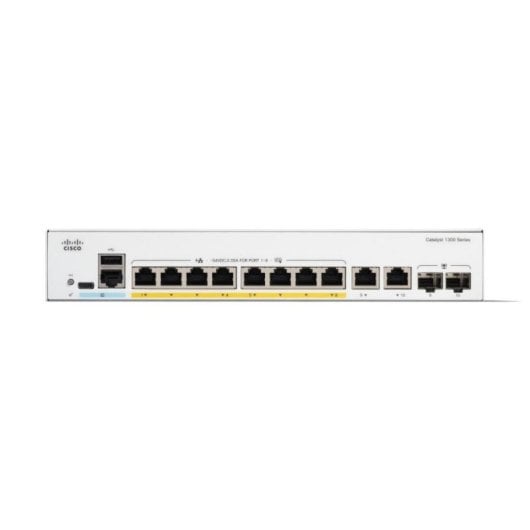Switch Cisco Catalyst 1300 Gerido L2 8 Portas Gigabit Poe+ Rack