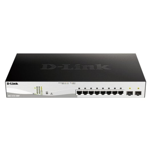 Switch D-Link DGS-1210-10MP 8 Puertos Gigabit PoE+ 130W 2 SFP Gestionado L2