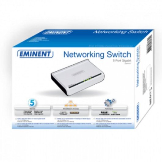 Switch Eminent EM4441 5 Porte Gigabit Ethernet Bianco Wired Switch Eminent EM4441 5 Porte Gigabit Ethernet Bianco Wired