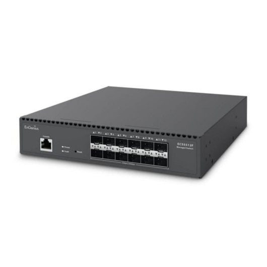 Switch EnGenius ECS5512F Gestionado 12 SFP+ Montaje Rack 240Gbps L2+ Negro