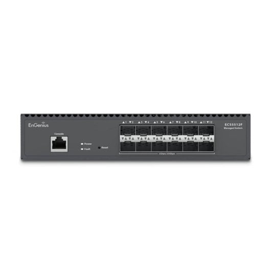 Switch EnGenius ECS5512F Gestionado 12 SFP+ Montaje Rack 240Gbps L2+ Negro