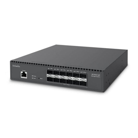 Switch EnGenius ECS5512F Gestionado 12 SFP+ Montaje Rack 240Gbps L2+ Negro