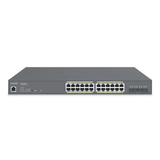 Switch EnGenius ECS1528P 24 Puertos Gigabit PoE+ 4 SFP+ L2+ Gestión Avanzada Rack