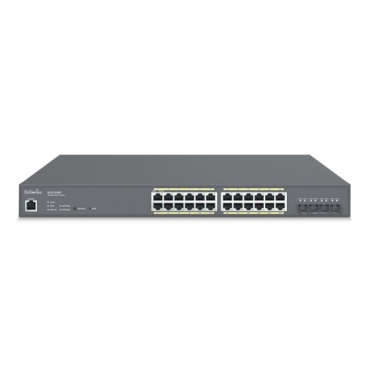 Switch EnGenius ECS1528P 24 Puertos Gigabit PoE+ 4 SFP+ L2+ Gestión Avanzada Rack