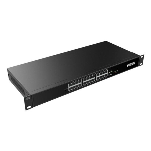 Switch Fanvil PN24 24 Puertos Fast Ethernet Montaje en Rack No Administrado Negro