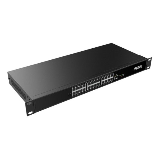 Switch Fanvil PN24 24 Puertos Fast Ethernet Montaje en Rack No Administrado Negro