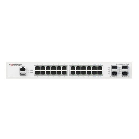 Switch gestionado Fortinet FS-124F 24x Gigabit Ethernet 4x SFP+ L2 Rack 1U Blanco