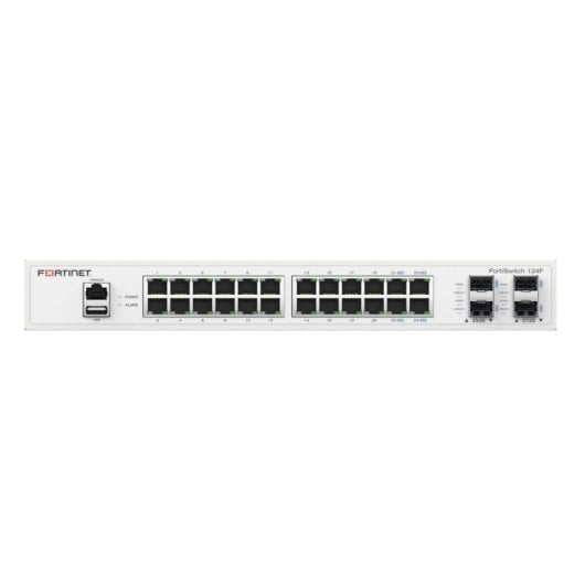 Switch gestionado Fortinet FS-124F 24x Gigabit Ethernet 4x SFP+ L2 Rack 1U Blanco