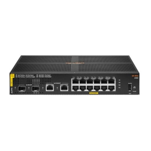 Switch Managed HPE Aruba Networking 6100 12G PoE 139W Gigabit Ethernet L3 1U Rack
