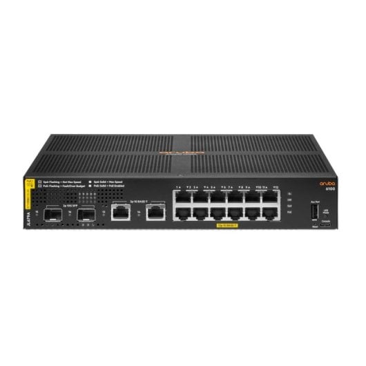Switch Managed HPE Aruba Networking 6100 12G PoE 139W Gigabit Ethernet L3 1U Rack