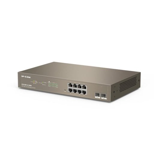 IP-COM G3310P-8-150W Switch Gerido 8x Portas  Gigabit PoE 130W 2 SFP L2 Full Duplex