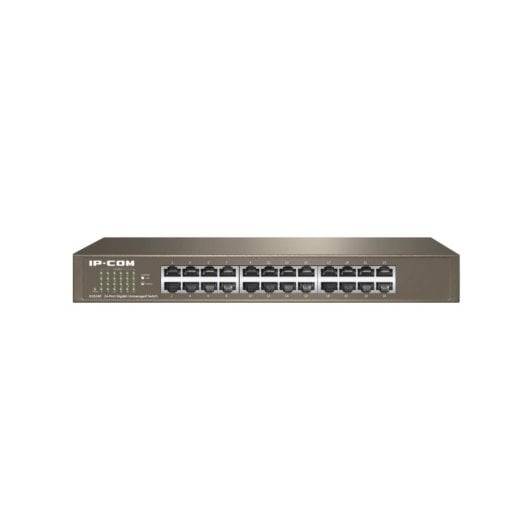 IP-COM G1024D Switch 24x Portas Gigabit Ethernet L2 Não-Gerido 1U Rack Metal Sem Ventilação