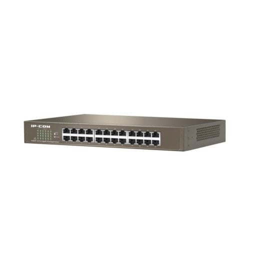 IP-COM G1024D Switch 24x Portas Gigabit Ethernet L2 Não-Gerido 1U Rack Metal Sem Ventilação