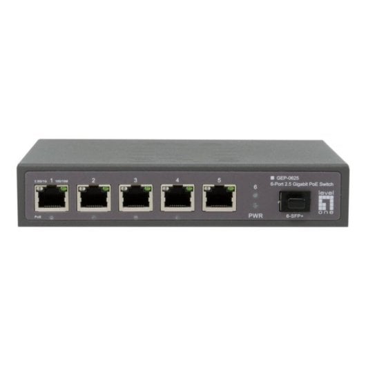 Switch LevelOne GEP-0625 Unmanaged 5x 2.5G PoE 4 Ports Black Switch LevelOne GEP-0625 Unmanaged 5x 2.5G PoE 4 Ports Black
