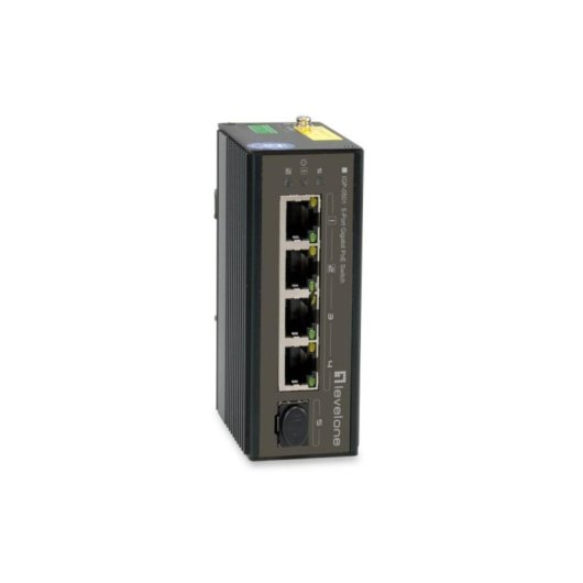 Switch LevelOne IGP-0501 4x Gigabit PoE 30W SFP Ethernet Switch Wandmontage