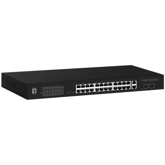Switch LevelOne GEP-2841 Gestionado 24 Puertos Gigabit PoE 2 SFP Rack 1U 375W