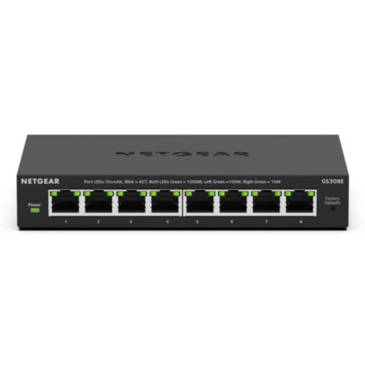 Switch NETGEAR GS308E 8 Puertos Gestionado L2/L3 Gigabit Ethernet Full Duplex