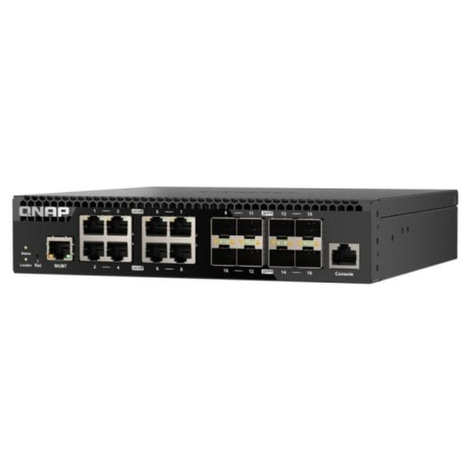 QNAP QSW-M3216R-8S8T Switch Gerido com Montagem Rack 1U 8x SFP+ 8x 10G Ethernet L2/L3