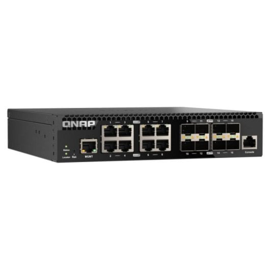 QNAP QSW-M3216R-8S8T Switch Gerido com Montagem Rack 1U 8x SFP+ 8x 10G Ethernet L2/L3