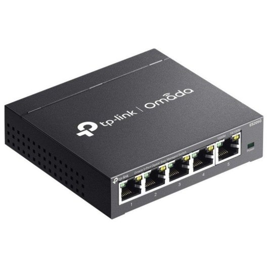 Switch de red TP-Link Omada ES205G 5 puertos Gigabit gestión montaje pared