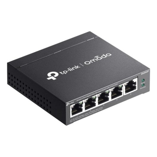 Switch TP-Link Omada ES205G 5 portas Gigabit PoE+ Gestão Fácil Montagem Parede