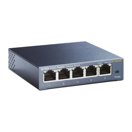 TP-Link TL-SG105 Switch 5 Portas Gigabit Ethernet Não-Gerido com Carcaça Metálica QoS